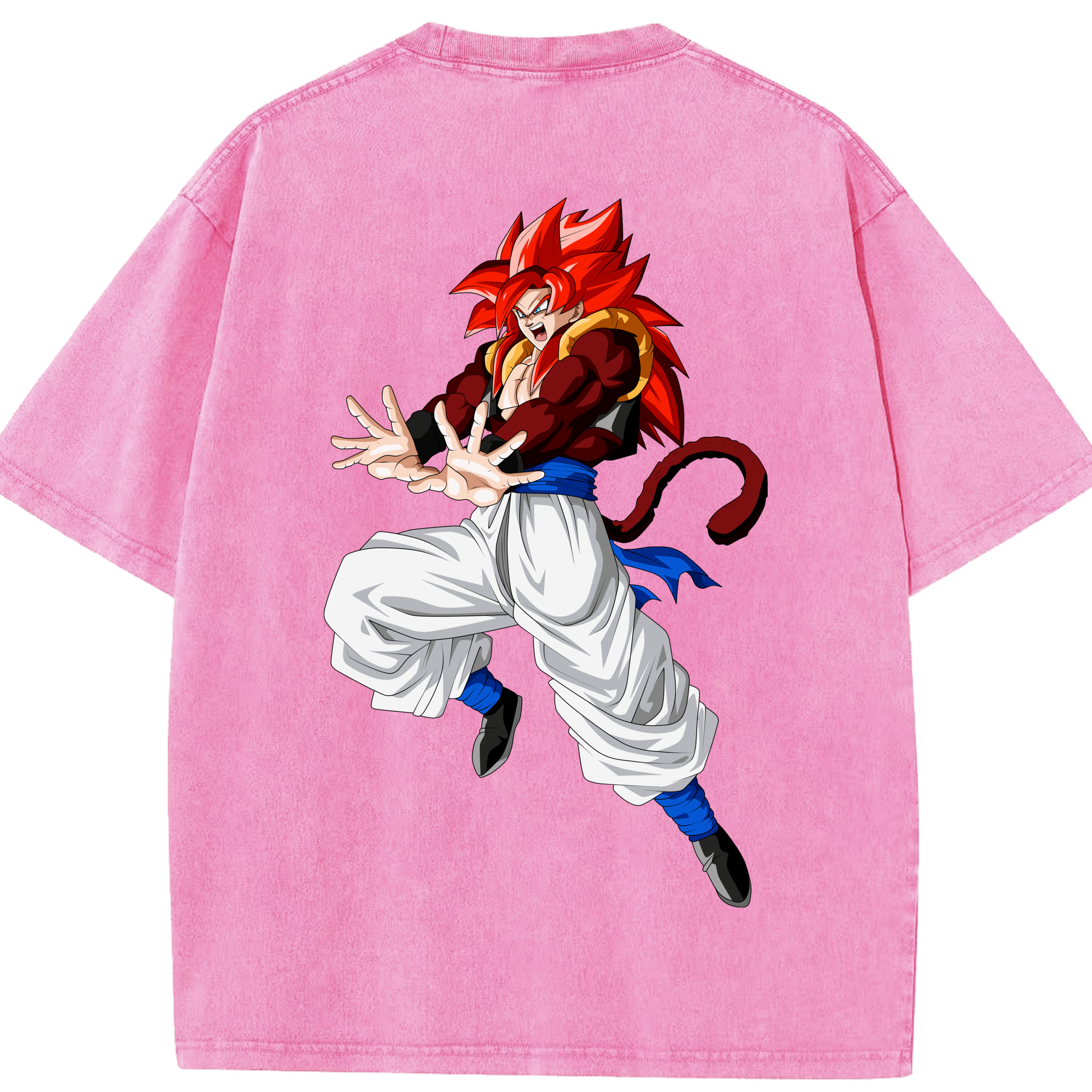 （画像用） ドラゴンボール 孫悟空（そん ごくう）Son Goku カカロット DRAGON BALL Kakarotto 綿100% ヴィンテージ風 半袖Tシャツ（背面プリント）
